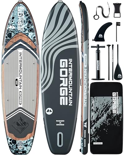 11'x34 Ultra Wide Paddleboard, Inflatable SUP&430lb Capacity for All Skill, Stand-up Paddle Board for Yoga/Family, EVA Dec...