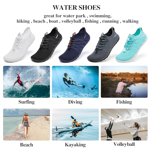 Racqua Women Men Water Shoes Barefoot Sport Beach Swim Shoes