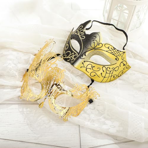 YU FENG Venetian Masquerade Mask for Women Couples Besties-Prom,Balls,Mardi Gras,Halloween and Parties Costume Mask