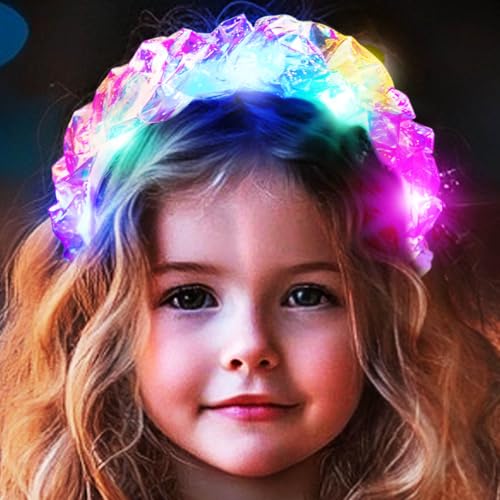 Fashey Light Up Headband Led Headbands Glow Hair Band Birthday Hair Accessories for Girls