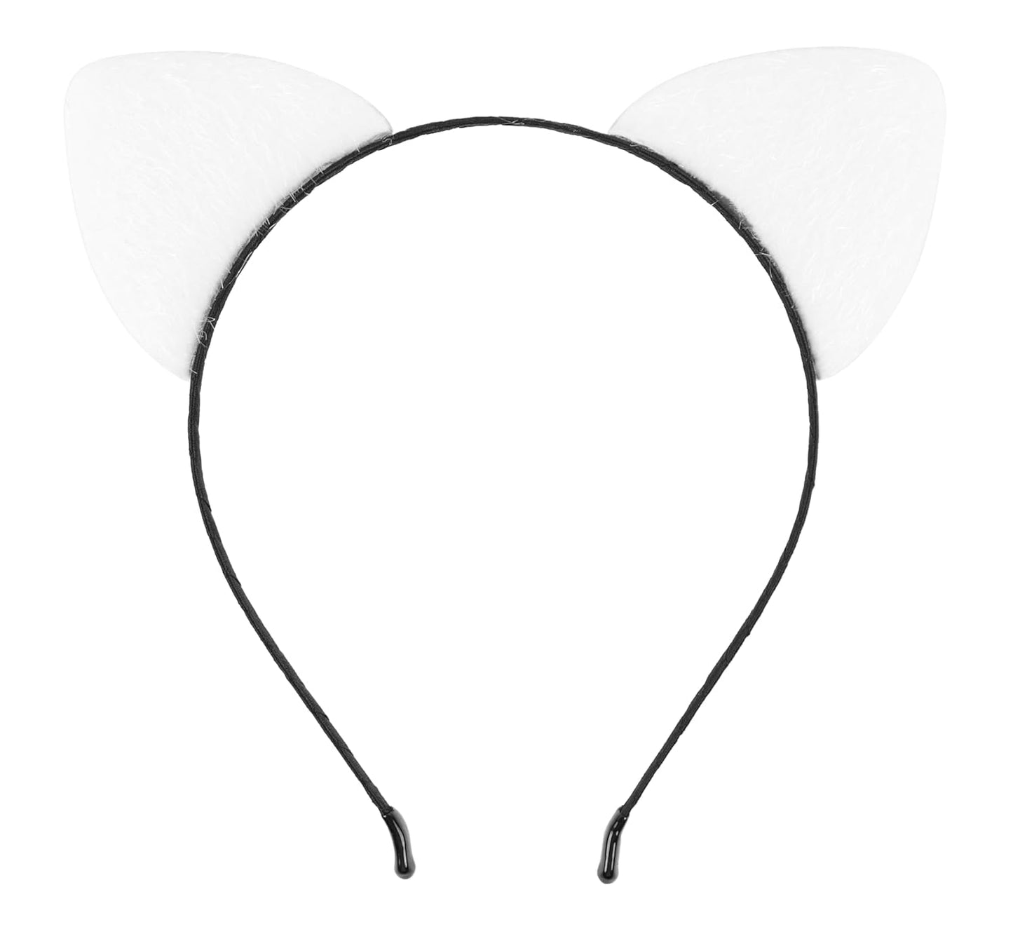 ASHONE Cat Ears Headband for Women Cute Cat Costume Hair Accessories for Halloween Party Cosplay (White, One Size)
