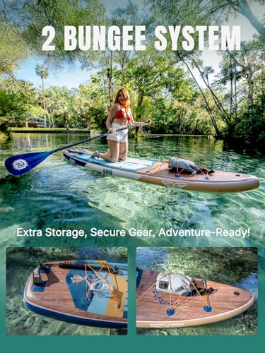 Niphean (Extra Large) Inflatable Paddle Board, SUP for 2+1 People/Family and 4-Layer Insulated Paddle Board Cooler Box