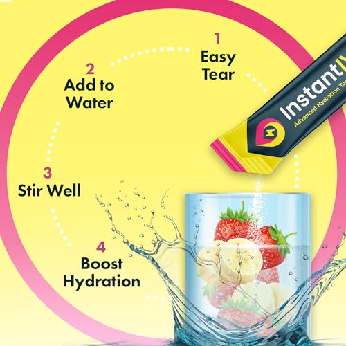 Electrolytes Powder - 3X Electrolytes,1/2 Sugar with Vitamin C, B3, B6, Electrolytes Powder Packets for Hydration, Recover...