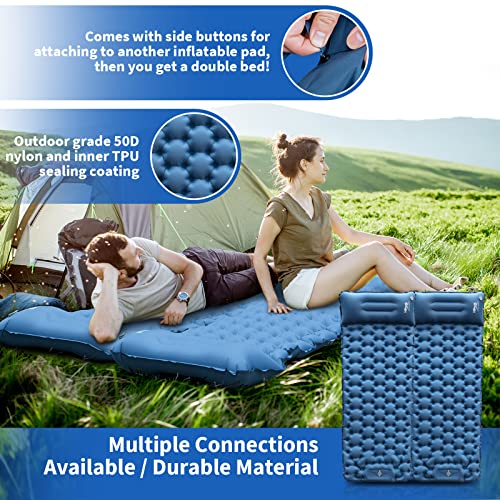 HiiPeak Sleeping Pad - Ultralight Inflatable Sleeping Mat with Built-in Foot Pump, Durable Compact Waterproof Camping Air ...