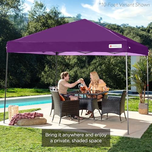 Best Choice Products 8x8ft 1-Person Setup Pop Up Canopy Tent Instant Portable Shelter w/ 1-Button Push, Case, 4 Weight Bag...