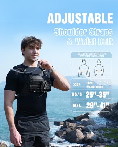 Zelvot Running Vest with 2L Water Bladder, Hydration Backpack, USA Original Patent, Lightweight Hydration Pack with Gear H...
