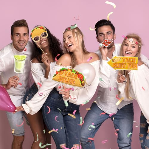 Taco Party Photo Booth Props Cinco De Mayo Birthday Photoshoot Mexican Fiesta Party Photography Props Favor Centerpiece St...