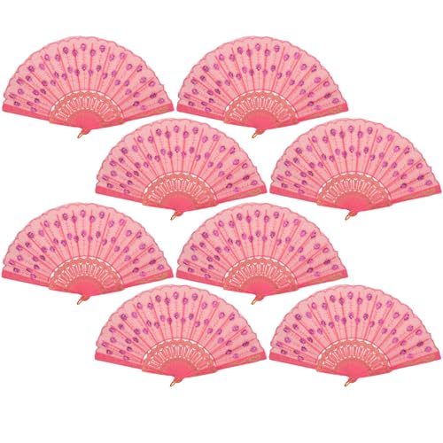 QIRMIZI 30 Pcs Bulk Spanish Hand Fans – Foldable Handheld Fans for Women – Perfect for Parties, Weddings, Church, Dancing,...