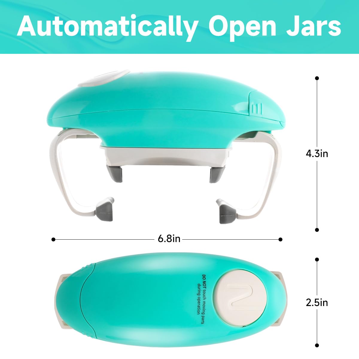 Electric Jar Opener, One Touch Automatic Jar Opener with Less Effort for Seniors with Arthritis, Weak Hands