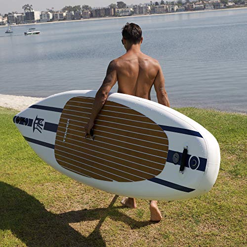 TOWER Inflatable 10’4” Stand Up Paddle Board - (6 Inches Thick) - Universal SUP Wide Stance - Premium SUP Bundle (Pump & A...