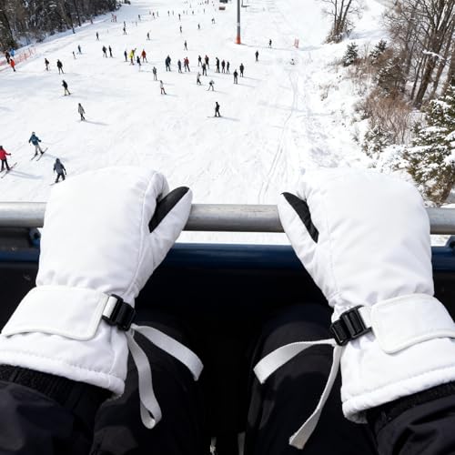 UTOWO Outdoors Winter Ski Mittens for Men Women - Warm Snow Mitts for Cold Weather Non-Slip Water-Repellent Gloves Windproof