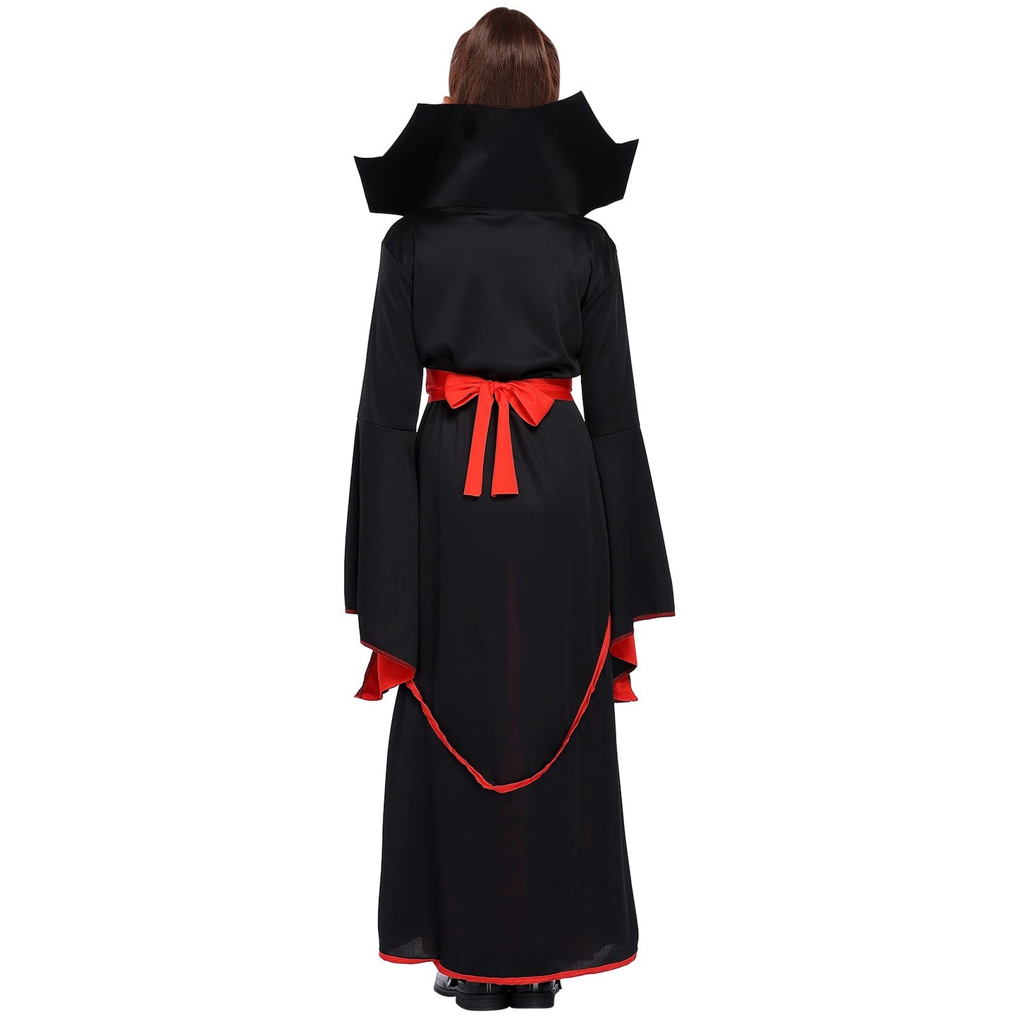 ThinkMax Halloween Vampire Costume for Girls，Kids Royal Queen Skirt for Halloween Dress Up Party, M(8-10 Years)