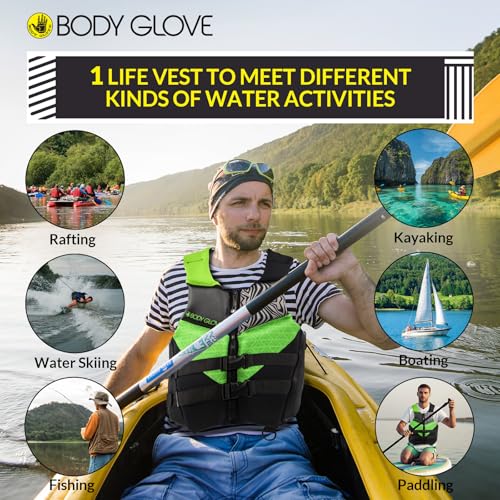 Body Glove Phantom Men's Neoprene Life Vest, USCG and Transport Canada Approved PFD, Lightweight, Great for Boating Fishin...