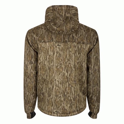 DRAKE Men's MST Hole Shot Hooded Windproof Eqwader 3-Layer Warm Sherpa-Lined Full Zip Hunting Jacket