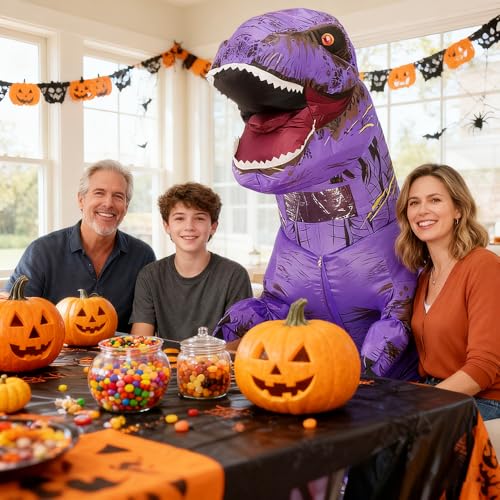 Rysotowy Inflatable Dinosaur Costume for Adults Blow up T-rex Costume Funny Party Dino Costume Fancy Halloween Costume Suit