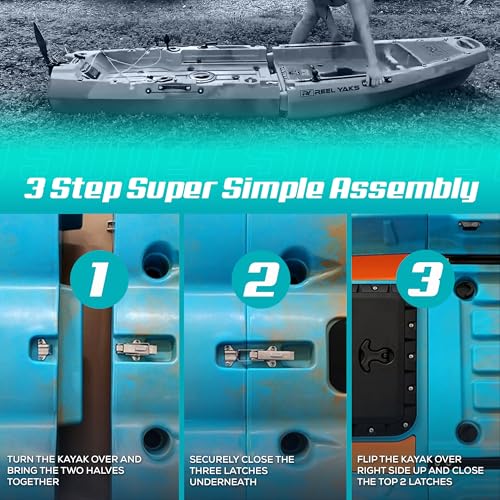 Reel Yaks Radar Modular Fishing Kayak - 10ft Lightweight, Sit On Top Kayak for Adults & Youth - Stable & Portable, Ideal S...