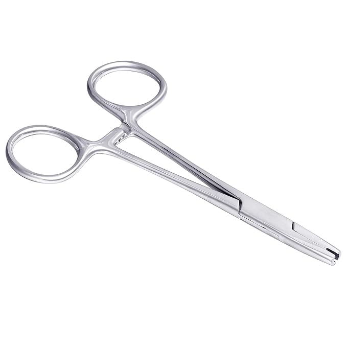 DJCIW 4mm Jaw Piercing Ball Removal Tool,Stainless Steel Dermal Anchor Forceps for Dermal Tops Unscrew or Screw Ball Pliers for Nose Septum Earrings Lip Ring