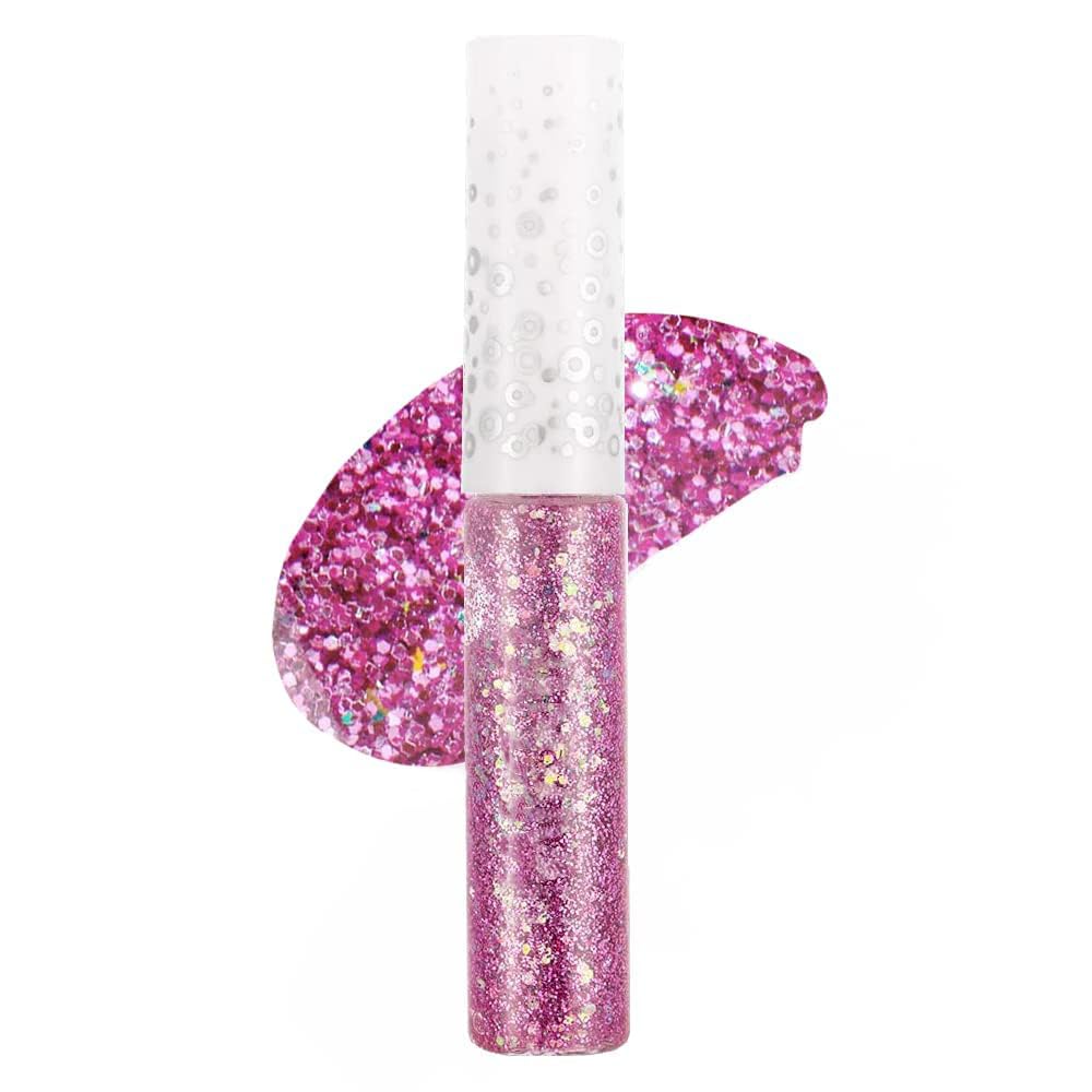 Quxunzzz Liquid Glitter Eyeshadow & Eyeliner - Metallic Glitter Shimmer Eye Looks, Waterproof, Long Lasting & Quick-Drying Spark