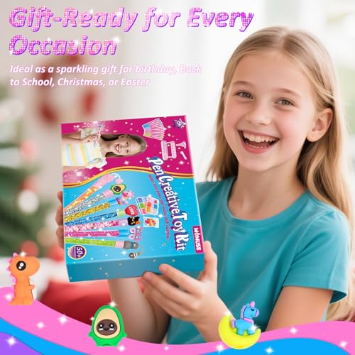 MOMUSE 50 Accessories DIY Pen Making Kit, Fun Pen Creator Studio – Making 12 Sparkly Pens with Sequins Beads, Creative Art...