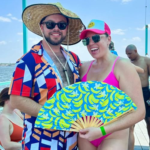 Banana Fan – Playful Bamboo Folding Festival Fan for Pride & Drag Events
