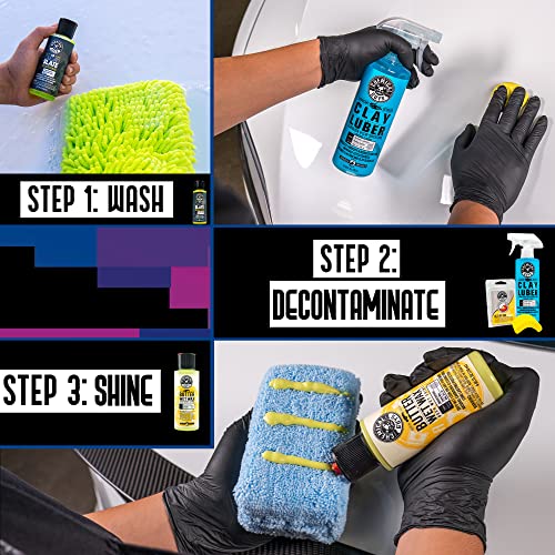 Chemical Guys Clay Bar Kit - Complete System - Clay Bar and Luber Combo with Accessories for Smooth Paint Finish - Removes...