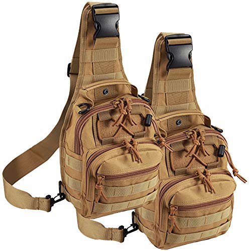 Novemkada Tactical Shoulder Bag,1000D Outdoor Military Sling Daypack Backpack