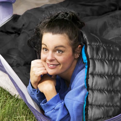 Tuphen Double Sleeping Bag, Sleeping Bag with 2 Pillows, Queen Size XL Bag for 2 People, Cold Warm Weather- 3 Seasons, Wat...