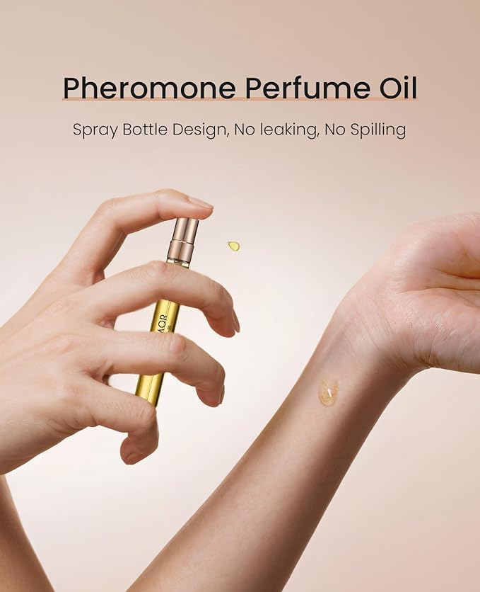 PUREAMOR Pheromones Perfumes for Women, Cool Breeze White Floral Scent, Bergamot, Jasmine, Tuberose&Rangoon Creeper,0.34 fl. Travel Size Perfume,Pheromone Cologne(BLOOMSY)