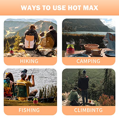 Hotdevil Bottletop Propane Camping Stove Portable 1-Burner Adjustable Stove with Wind Baffles Pressure Regulator equivalen...
