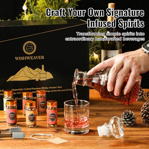 Alcohol Infusion Kit,16 Natural DIY Whiskey Making Kit for Infusing Bourbon,Rye, Gin, Vodka,Tequila, Rum with Custom Botan...