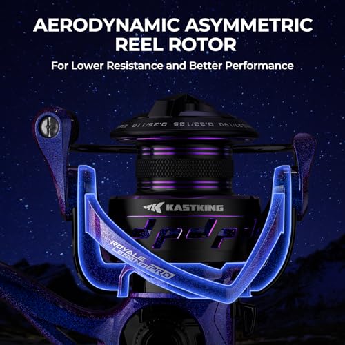 KastKing Royale Legend Pro Spinning Fishing Reel, Lightweight Yet Powerful, Digi-Cut Aluminum Gear, Aerodynamic Reel Roto...