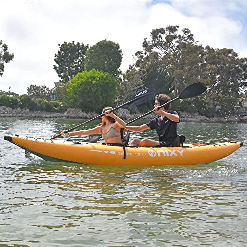 NIXY Tahoe Inflatable Kayak - Premium 2 Person Kayak Durable Design for Two Adults, Portable and Stable with Advanced Feat...
