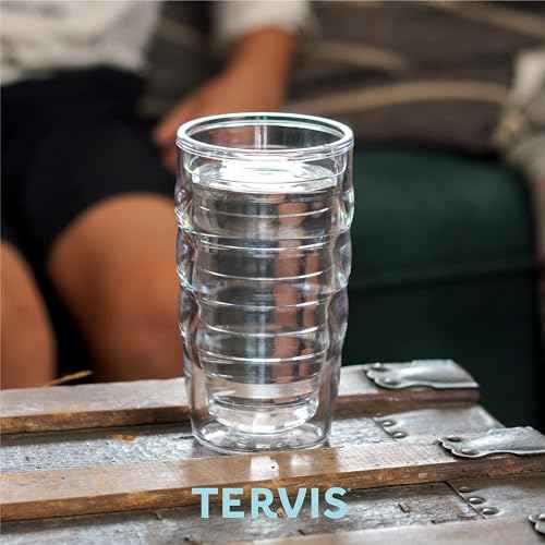 Tervis Made in USA Double Walled Dinosaurs Insulated Tumbler Cup Keeps Drinks Cold & Hot, 10oz Wavy - No Lid, Clear