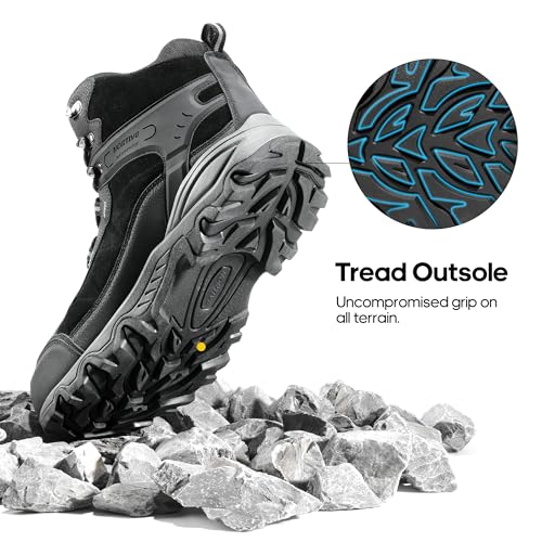NORTIV 8 Men's Waterproof Hiking Boots Outdoor Mid Trekking Lightweight Mountaineering Shoes Paladin