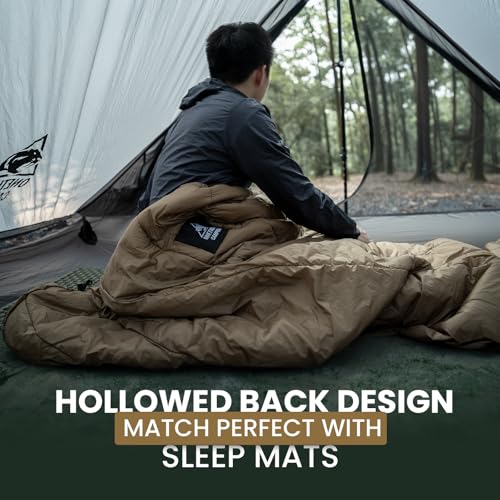 OneTigris Featherlite Ultralight Sleeping Quilt, Weighs 35oz, Warm Hammock Topquilt 40 Degree, with Footbox, Perfect for O...