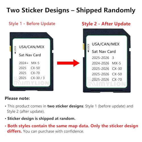 Upgraded Navigation SD Card - KR9D66EZ1B, GPS SD Map Card Compatible with 2025-2026 CX-50/3 / CX-30 / CX-70, 2024-2026 MX-...