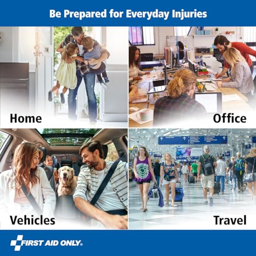 First Aid Only 298 Piece All-Purpose Emergency First Aid Kit for Home, Office, Car, Apartment, Dorm, and Camping, Travel-F...
