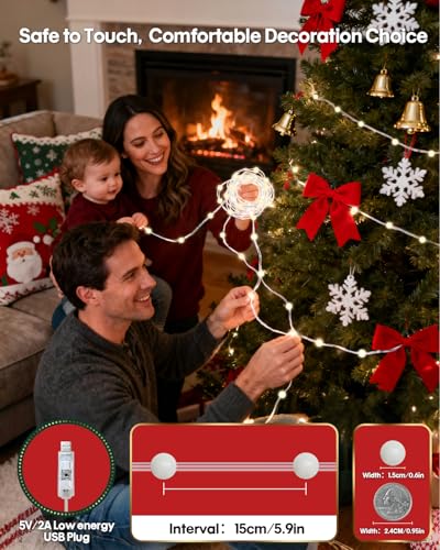 Super RGB Color Changing Globe String Lights, 66ft Smart RGB-IC Fairy Lights with Remote & APP Control, Mini Ball LED Twin...