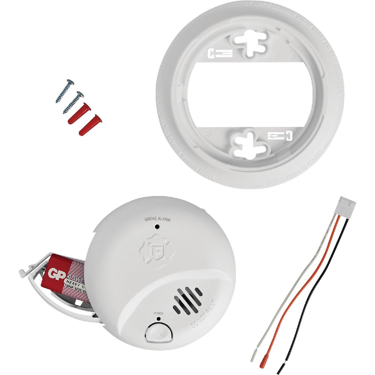 SMI100-AC Hardwire Interconnect Smoke Alarm with Battery Backup,