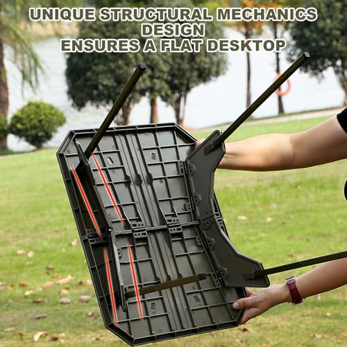 TOPCHANCES Folding Camping Table Outdoor,Ultralight Aluminum Camping Tables Multifunctional Portable Folding Table with Ca...