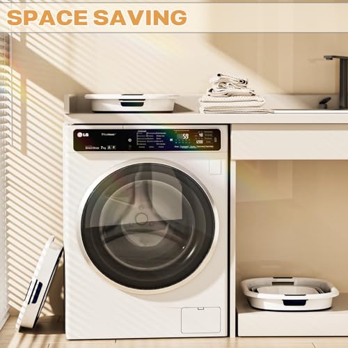 43L(11.5Gallon) Collapsible Laundry Baskets plastic, Pop Up Laundry hamper/Storage Container, Foldable Laundry Basket with...