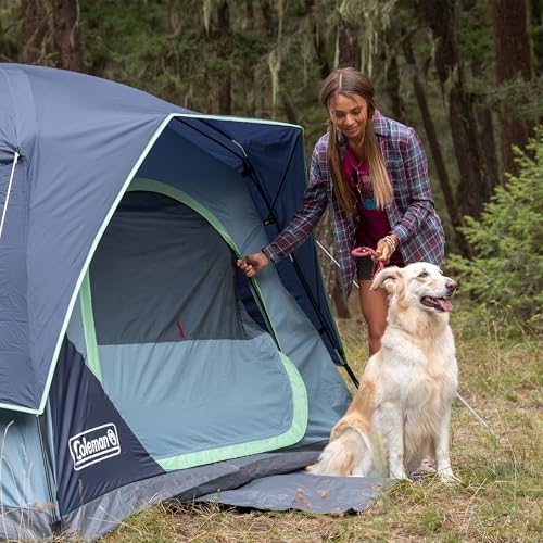 Coleman Skydome Tent with 5 Minute Setup, 2/4/6/8-Person Weatherproof Tent with Rainfly & Carry Bag, 20% More Headroom Tha...