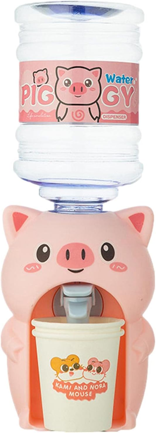 BM Kid Cold Water Dispenser Small Frog Piggy Shape Mini Drinks Dispenser with Tank,Desktop Water Dispenser Toy Desktop Dri...