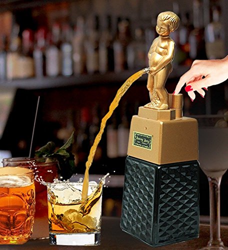 BARRAID Bonny Boy Golden Liquor Whiskey/Wine/Beer/Liqour/Vodka/Beverage Decanter Dispenser Battery Operated | Button Press...