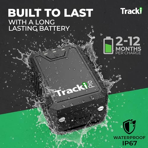 Tracki Pro GPS Tracker for Vehicles – Magnetic Waterproof 4G LTE Car Tracker, Long-Life Battery Up to 7 Months, Unlimited ...