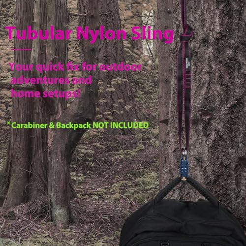 KLYTORX 18mm Nylon Climbing Sling Runner 23KN CE2008/EN566 Certified - Webbing Straps for Outdoor Rock Climbing, Rappellin...