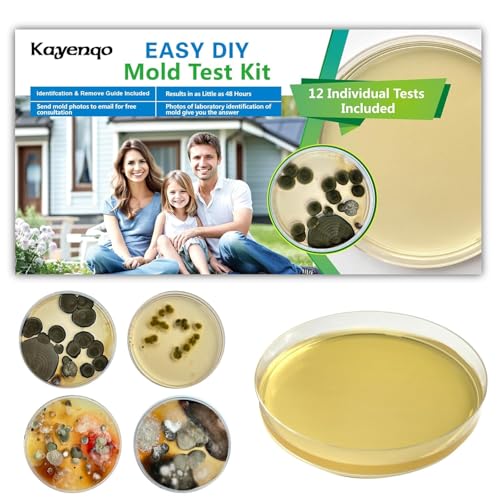 Mold Test Kit for Home - 12 Simple Detection Tests,Test HVAC System,Home Surfaces,& Indoor Air Quality Testing Kits,DIY Mo...