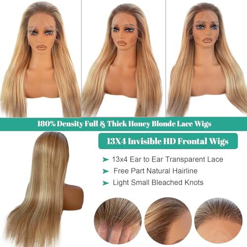 Munx Ombre Ash Blonde Lace Front Wig, 13x4 HD Transparent Lace, 180% Density, Glueless, Human Hair, Medium Size, Women's Wigs