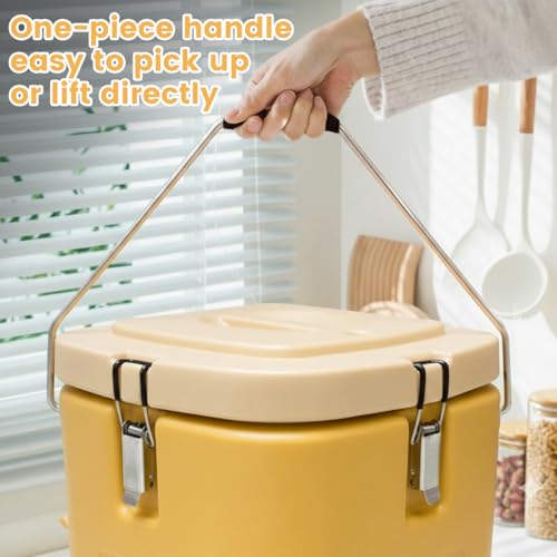 5 Gallon Insulated Beverage Cooler,21QT Hot Box for Catering, Soup Container Commercial Food Warmer,Insulated Drink Dispen...