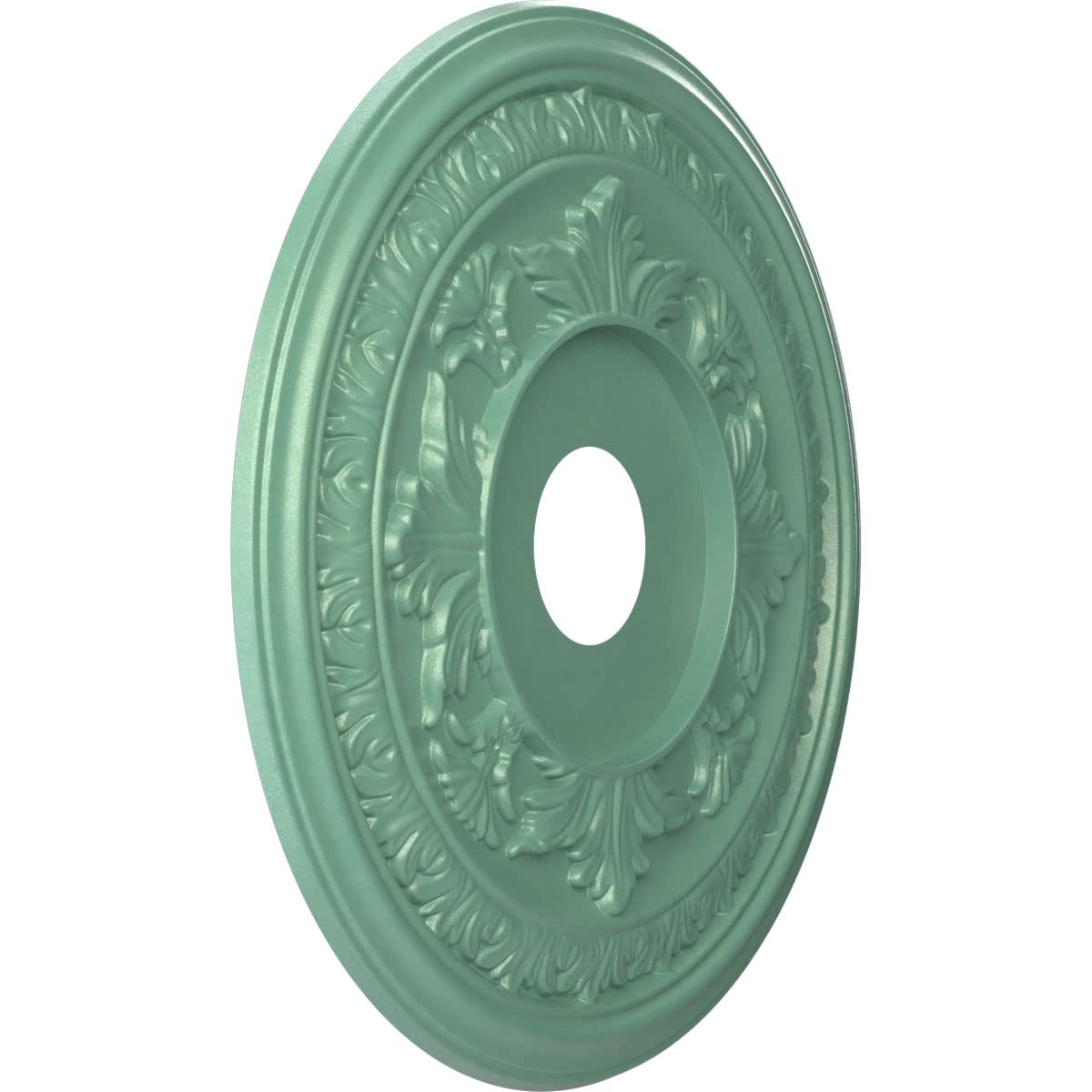 Ekena Millwork Cmp19Bafsm Baltimore Thermoformed Pvc Ceiling Medallion (Fits Canopies Up To 7 3/4), 19Od X 3 1/2Id X 1P, Univers